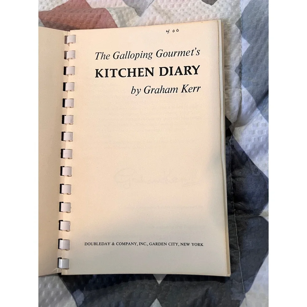 Vintage 1970 Graham Kerr The Galloping Gourmet Kitchen‎ Diary First Edition Book